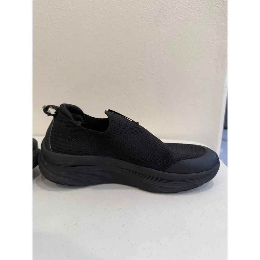 Skechers DLux Walker Stretch Fit Slip On Shoes Mens Black Walking Sneakers‎